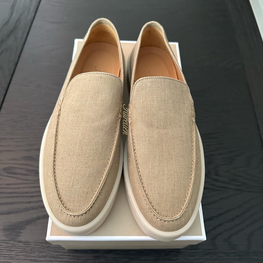 Dark Taupe Linen Urban Loafer - Picture 4 of 7